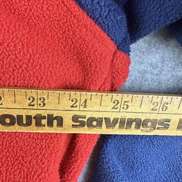 Patagonia Synchilla Snap T Fleece Pullover Mens L Navy Andes Blue Red Retro 2014 - Picture 9 of 12